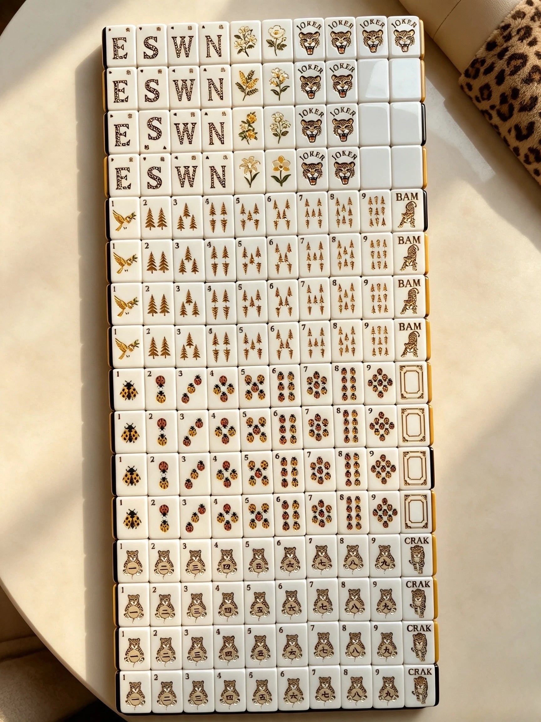 Golden Leopard Mahj Set
