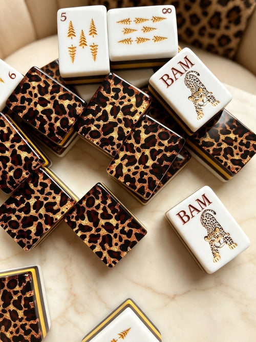 Golden Leopard Mahj Set