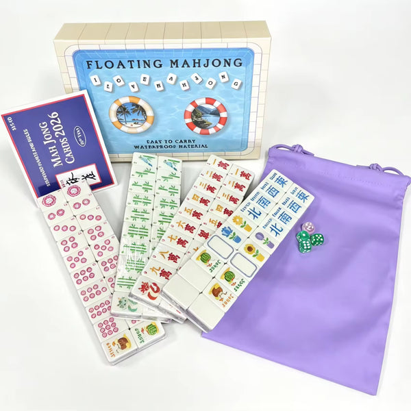 Splash Jong Mahjong Tiles - full set display, vibrant multi-color translucent acrylic