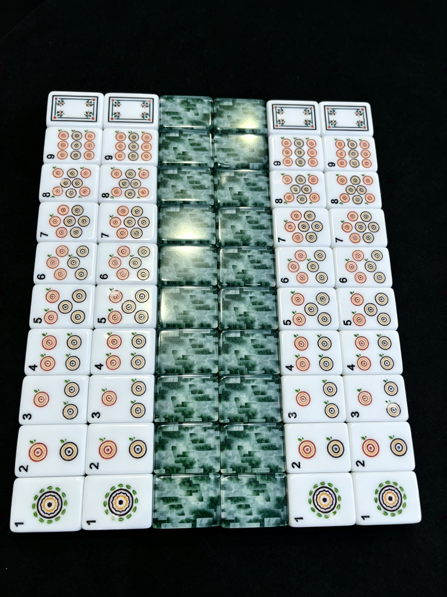 Jade Camo Mahjong Tile Set
