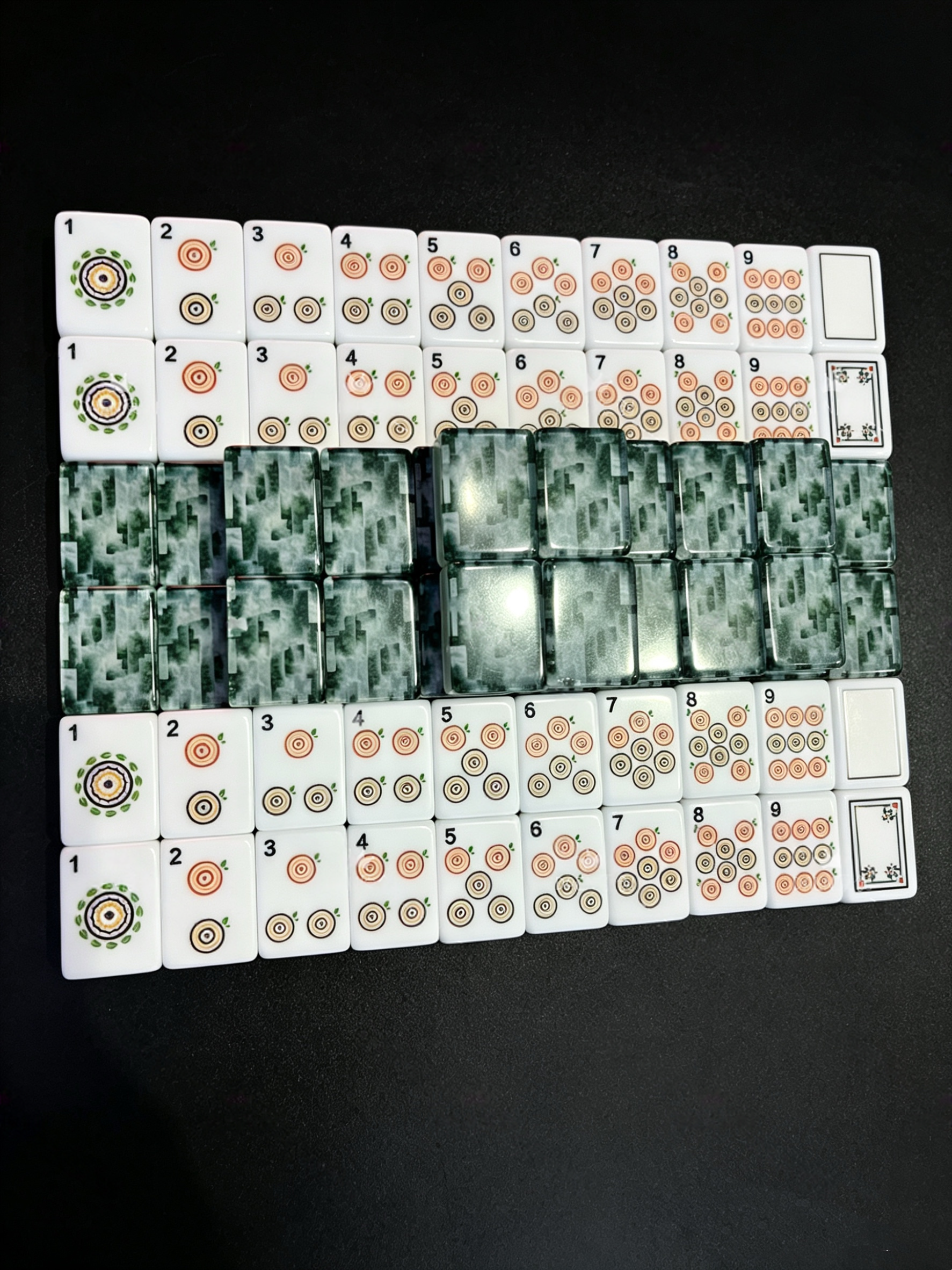 Jade Camo Mahjong Tile Set