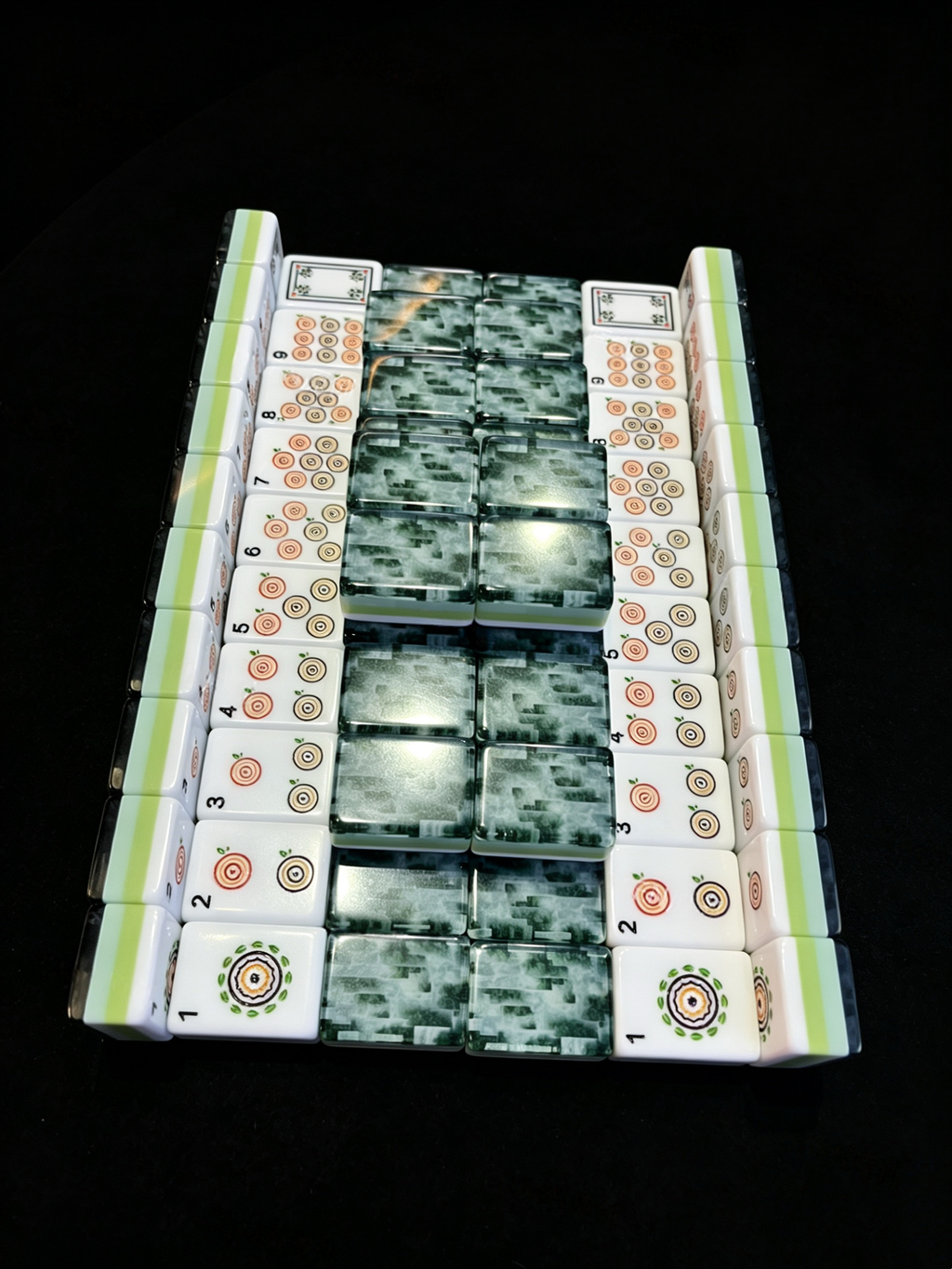 Jade Camo Mahjong Tile Set