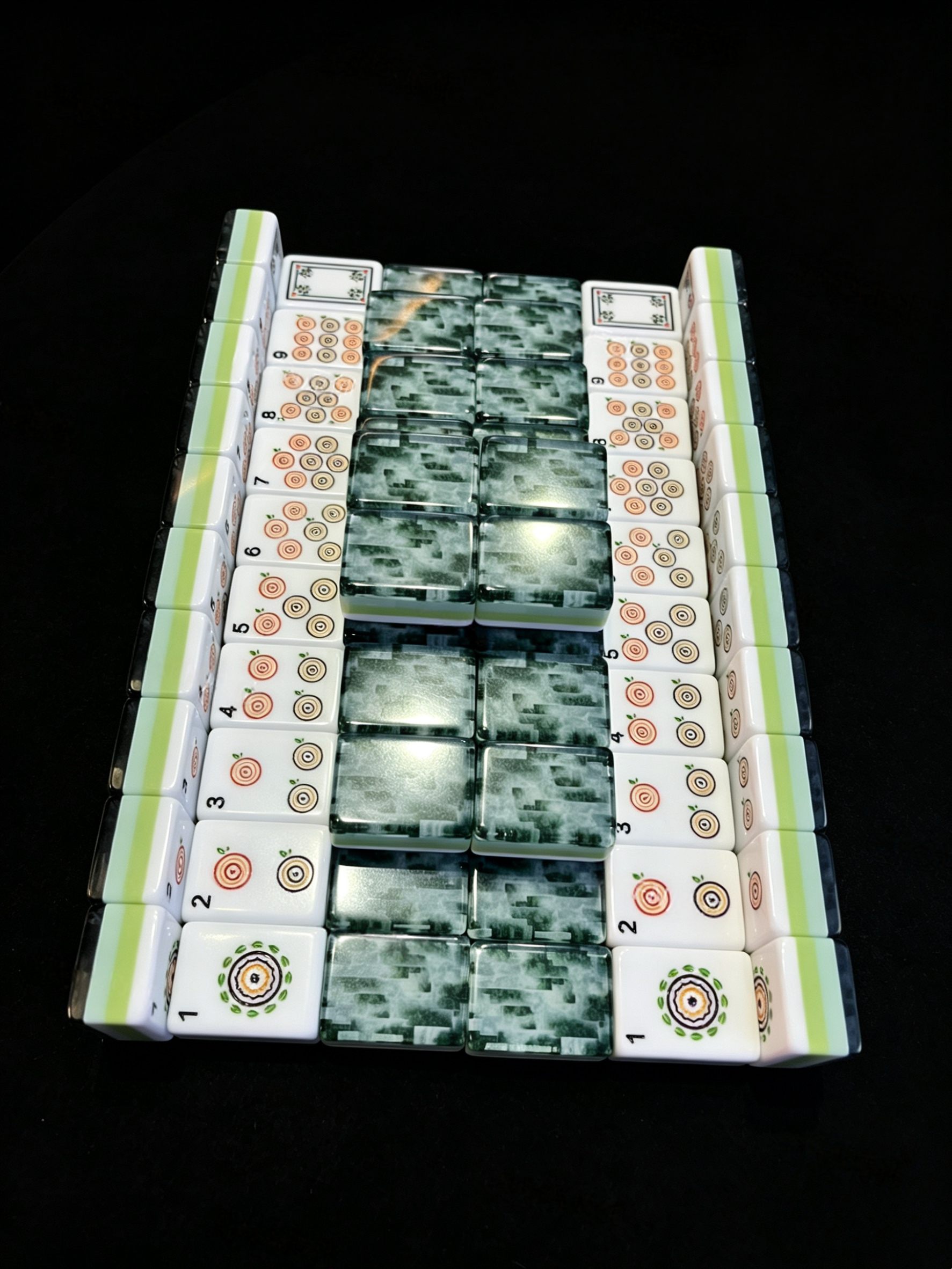 Jade Camo Mahjong Tile Set
