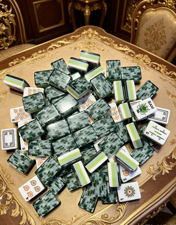 Jade Camo Mahjong Tile Set