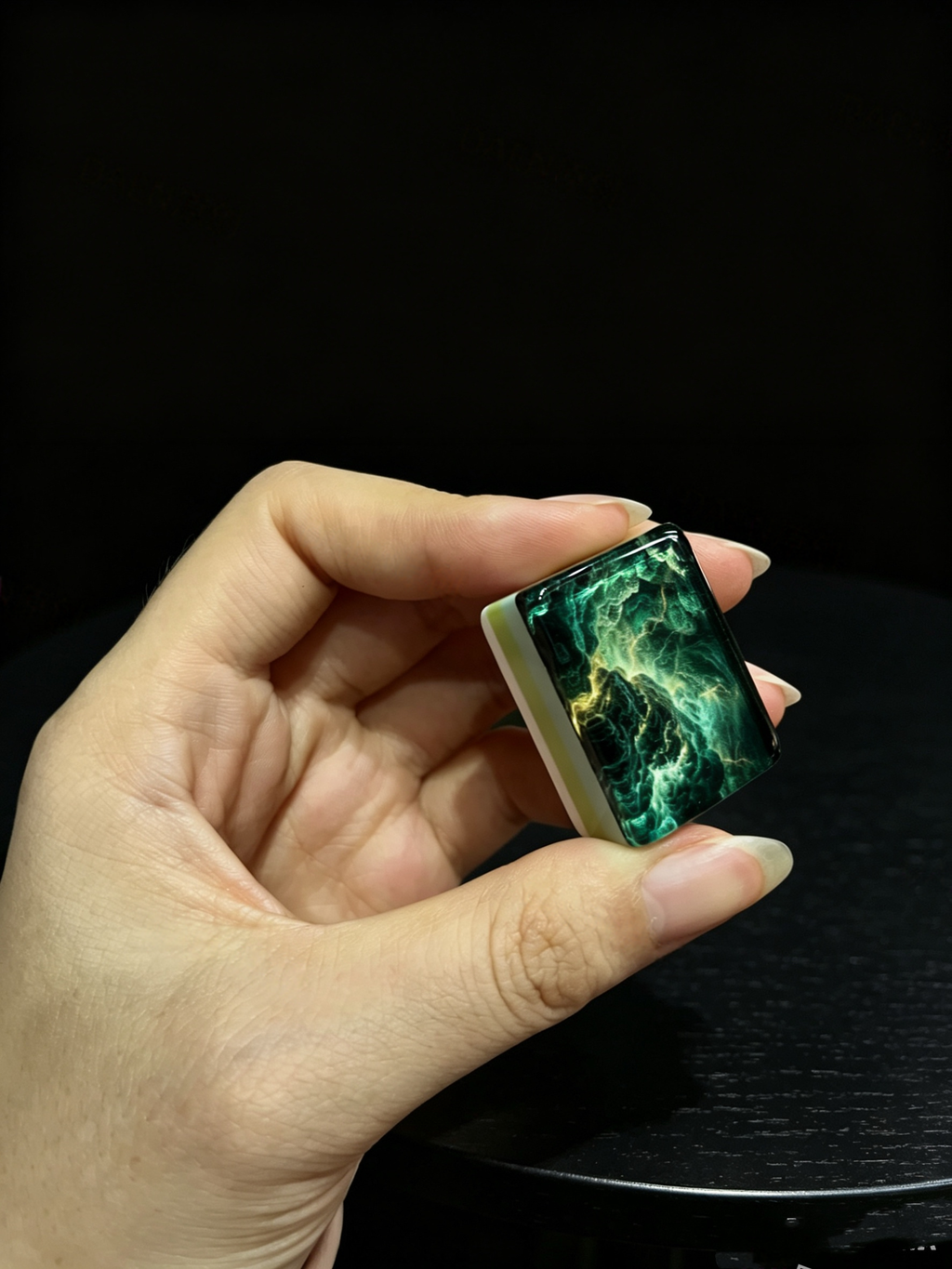 Emerald Storm Mahjong Tile Set
