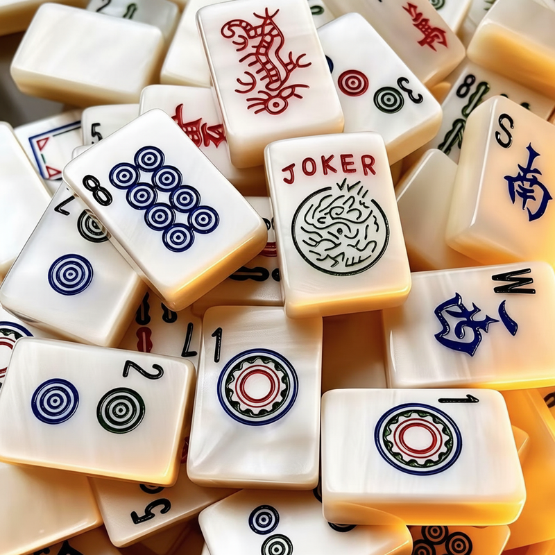 Mahjong tiles pile 1:1