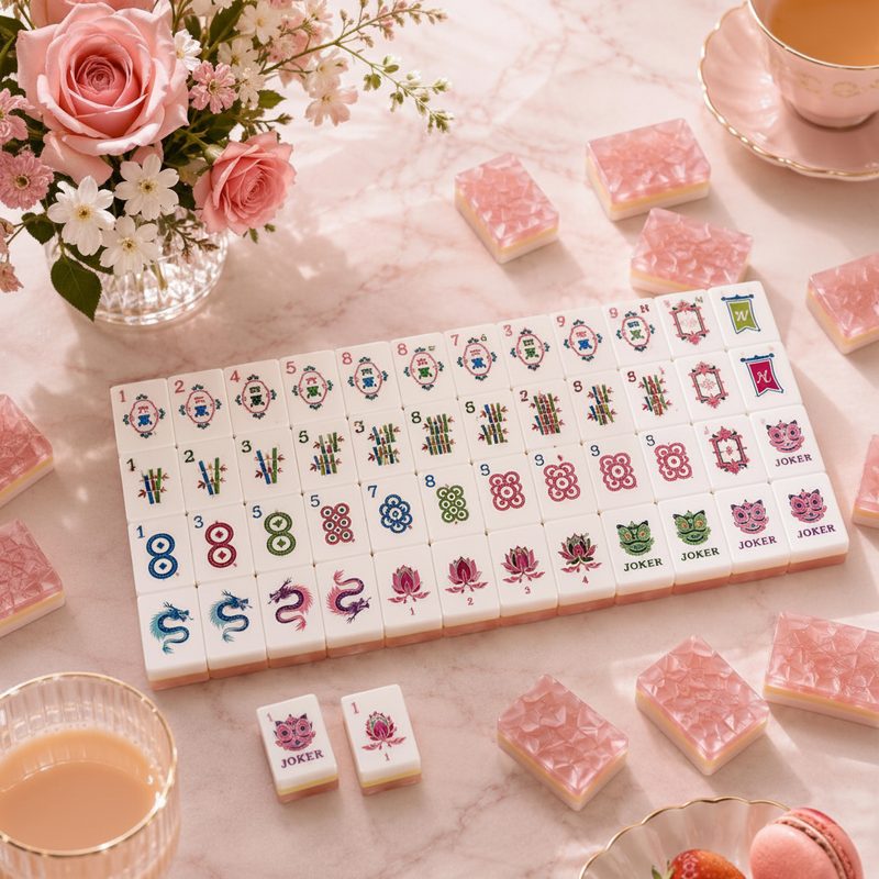 Pink Mahjong Set